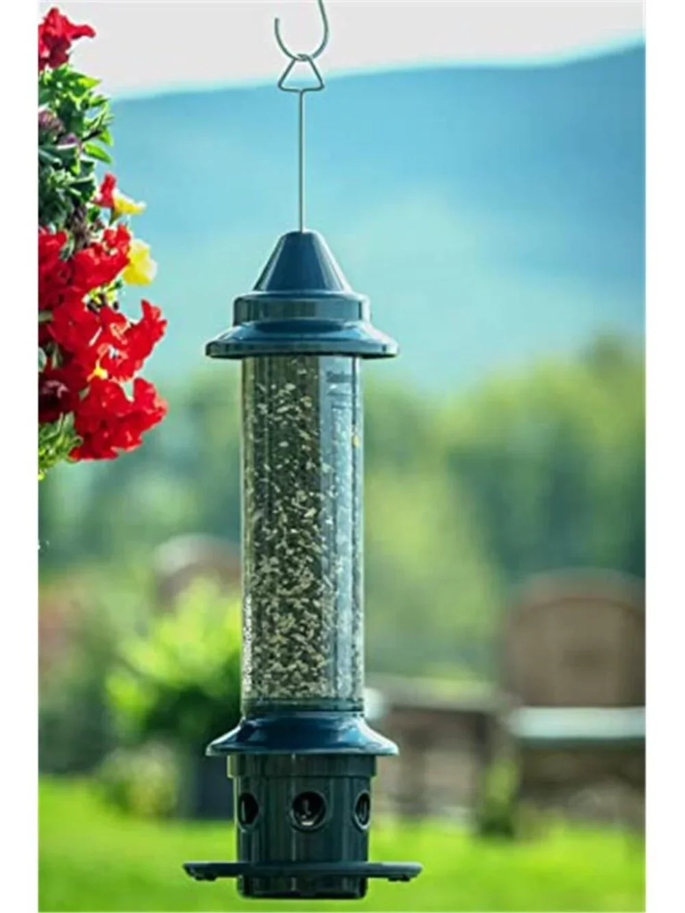 New Squirrel Buster Plus Squirrel-proof Bird Feeder w/Cardinal Ring and 6 Feedin